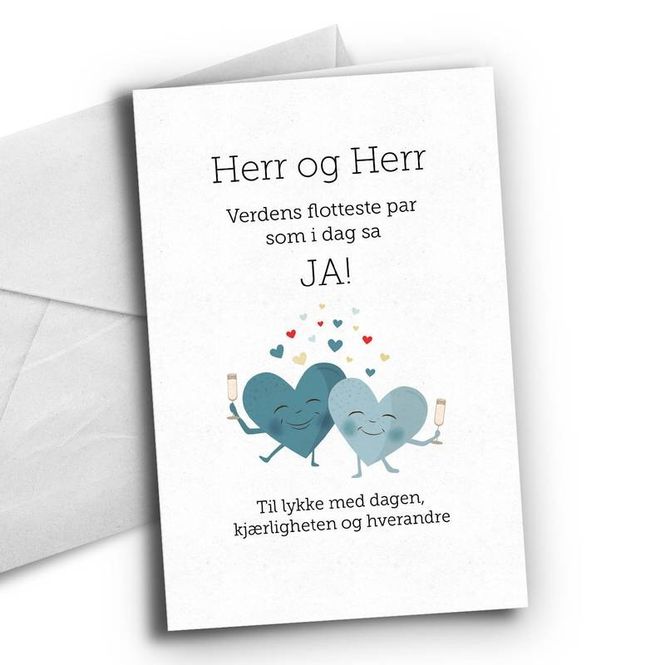 Hovedbilde Kort Bryllup Herr og Herr