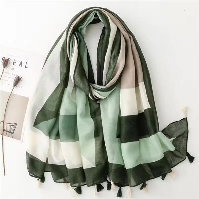 Hovedbilde Sami Square Print Tassel Viscose Scarf 180x90