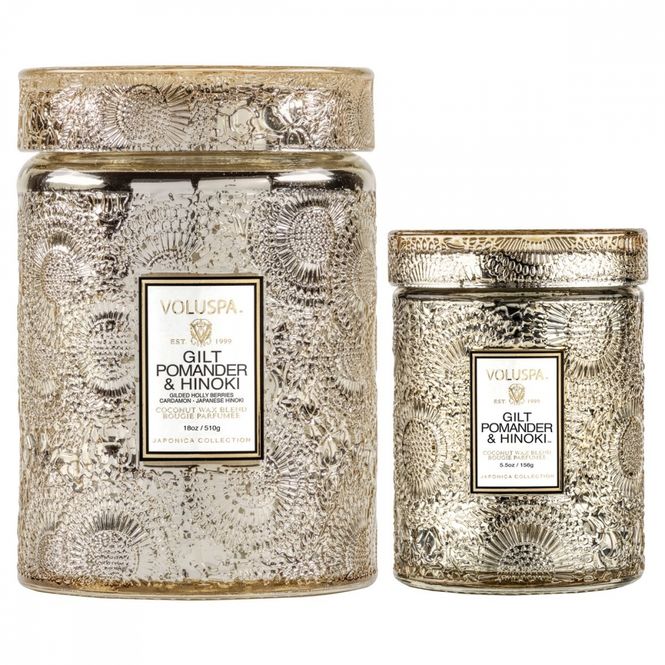 Hovedbilde Voluspa Gilt pomander & Hinoki Mini Glass Candle