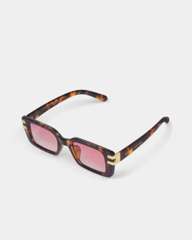 Malibu Rectangle Sunglasses Dark Tortoisehell
