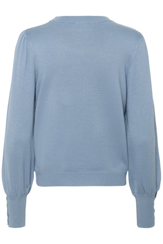 KAlizza Round Neck Knit Pullover Buttons