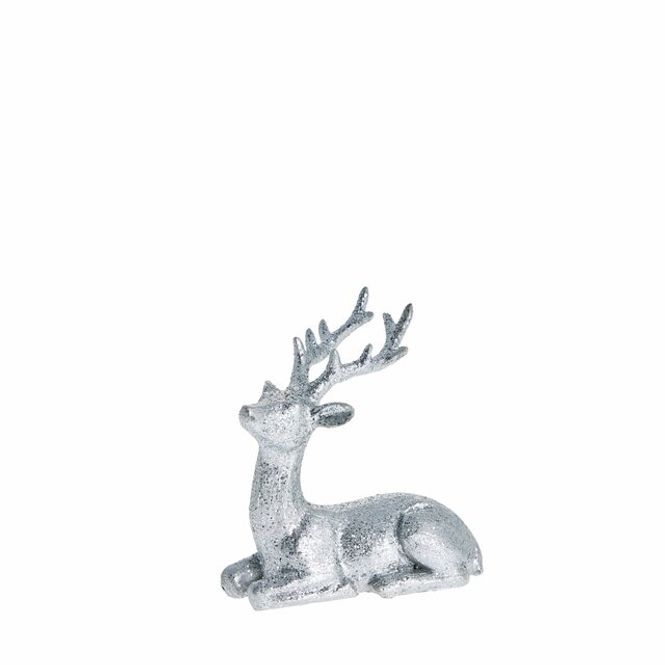 Hovedbilde Sissia decoration deer 8.5cm. Silver Liggende