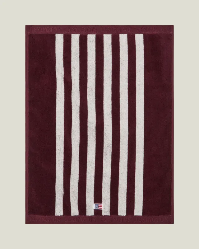 Lexington Striped Terry Towel Fig/Snow White 50x70