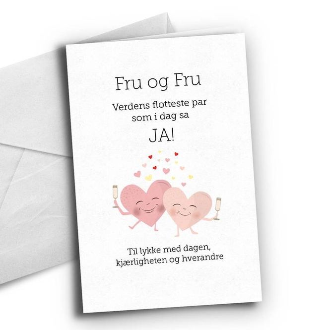 Hovedbilde Kort Bryllup Fru og Fru