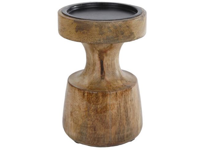 Hovedbilde Lysestake kubbelys mangotre 15x15x10cm