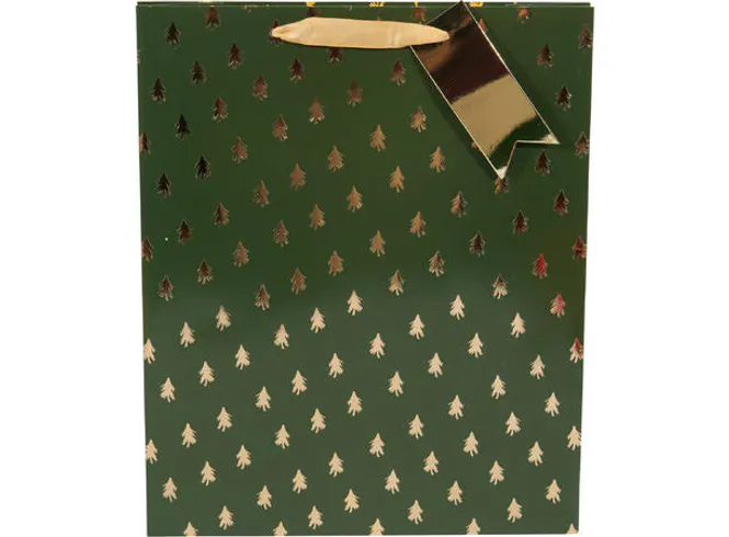 Hovedbilde Gavepose Juletre 32x26x10cm Ass.