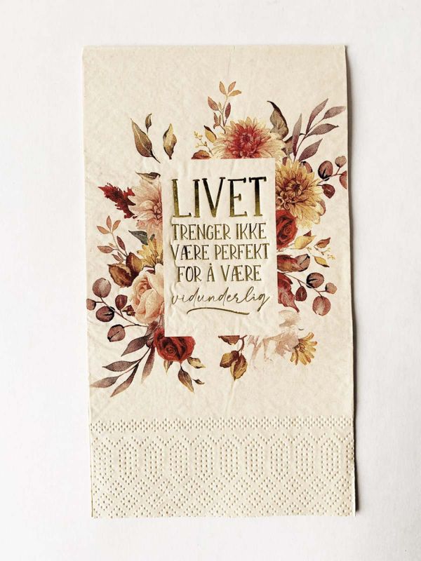  Serviett buffet «Livet – vidunderlig» Oransje