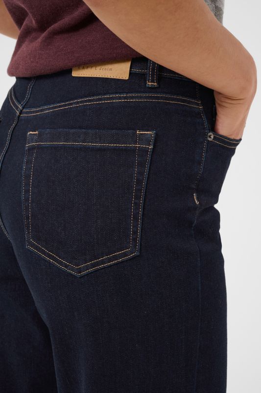 KaMeadow HW Reg fit Jeans Dark Blue Unwashed Denim 