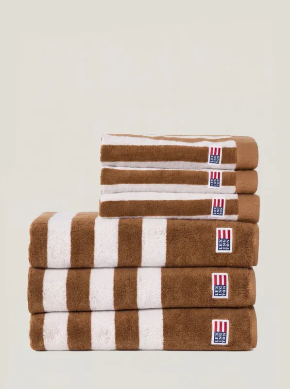 Lexington Striped Terry Towel Fudge/Snow White 70x130
