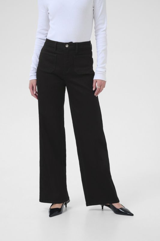 KAbrook HW Reg Fit Jeans Black Deep