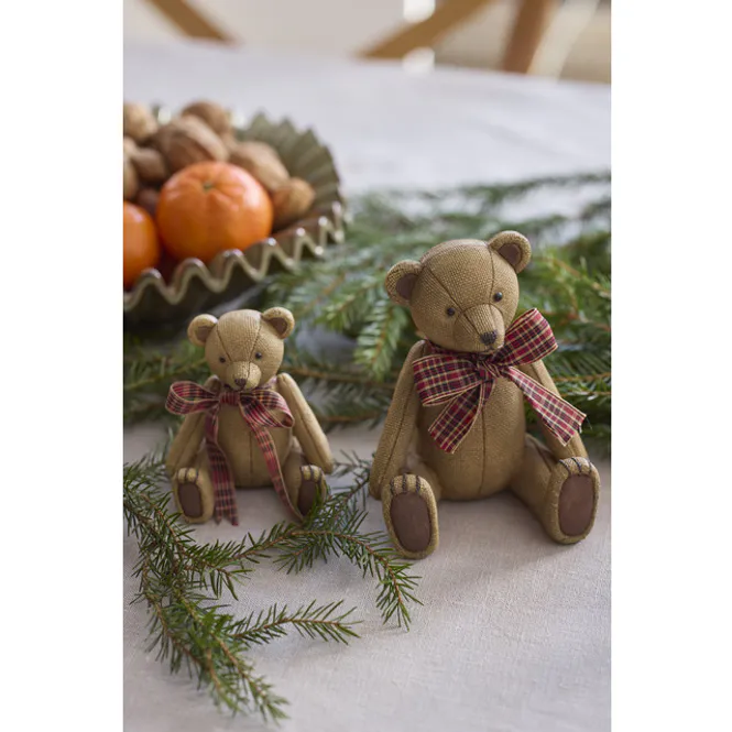 Hovedbilde Teddy bear with bow 13,5 cm brown