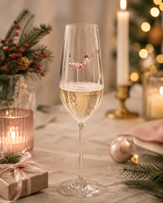 Hovedbilde Glass champagne O´jul med din glede 24cm - Sølje ...
