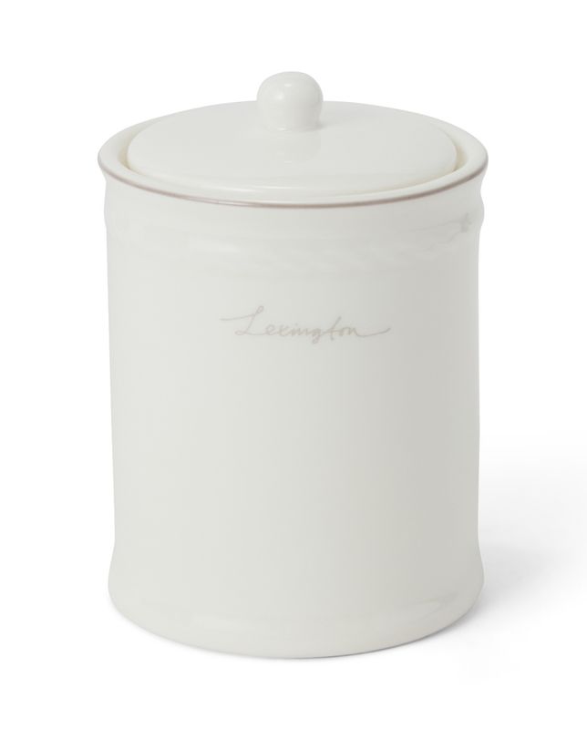 Lexington Porcelain Jar with Lid White/Beige