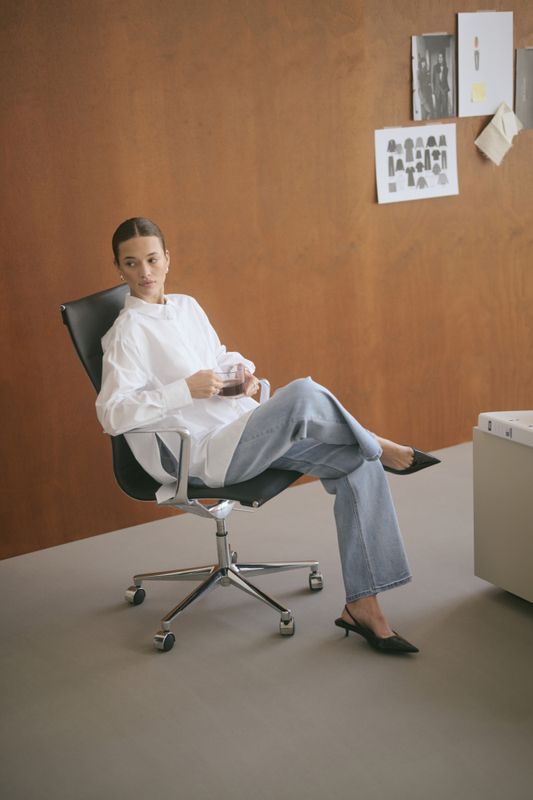 KAmeadow HW Reg Fit Jeans Light Blue Washed Denim