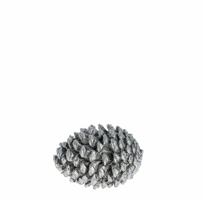 Serafina decoration pine cone 11.5cm. Ant. Silver