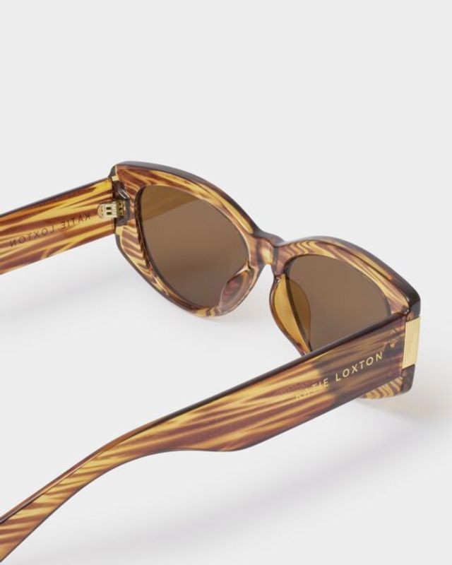 RIMINI SUNGLASSES | Striped Brown Transparent