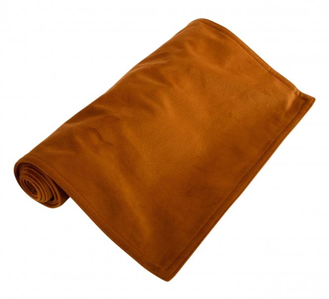 Hovedbilde Løper Velour Skinnlook 40x140cm Kamel