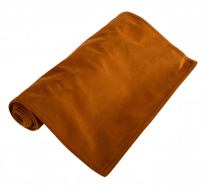 Hovedbilde Løper Velour Skinnlook 40x140cm Kamel