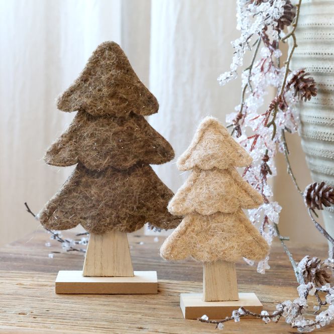 Hovedbilde Juletre i filt sett av 2