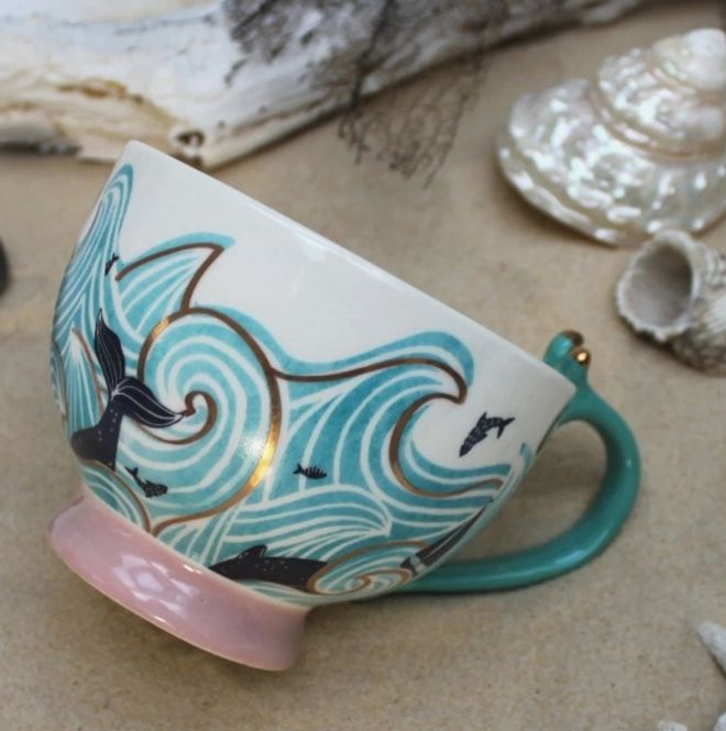 Hovedbilde By The Sea Storm Tea Cup