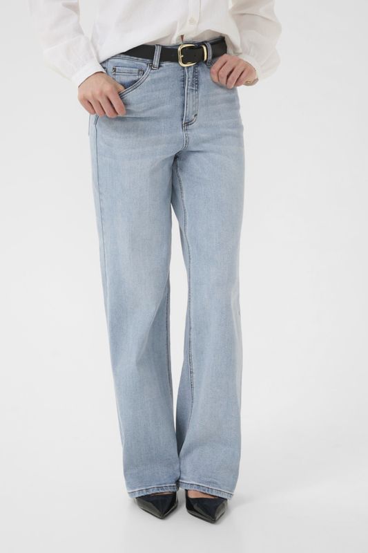 KAmeadow HW Reg Fit Jeans Light Blue Washed Denim