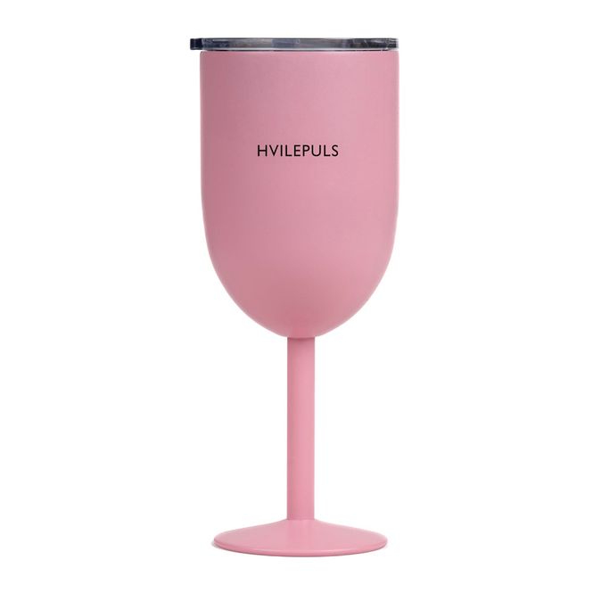 Hovedbilde Termo-vinglass HVILEPULS, lys rosa