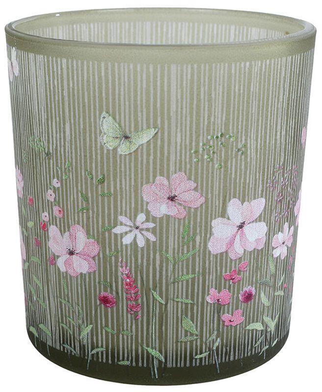 Telysglass grønn 7,5x8cm