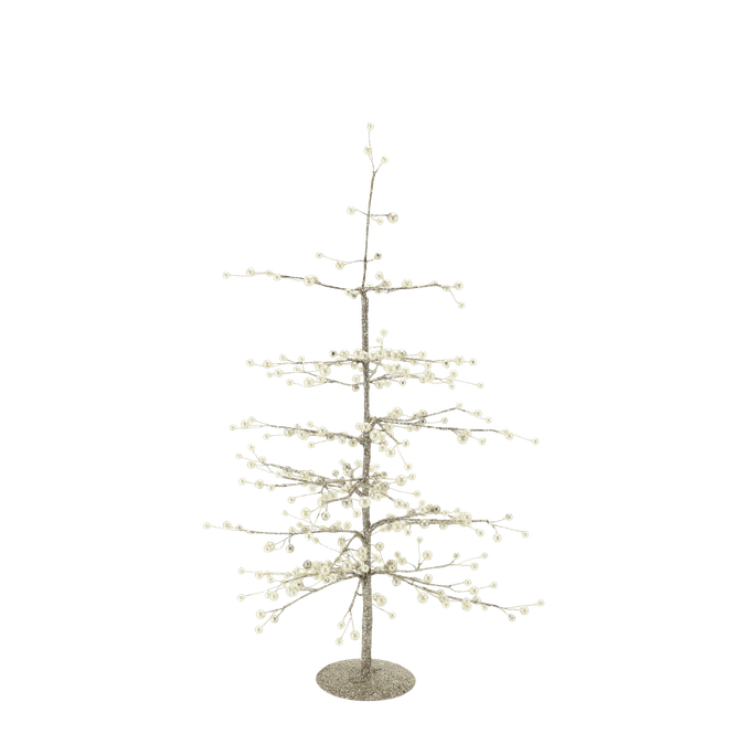 Hovedbilde Juletre m. perler og gulltråd 61cm