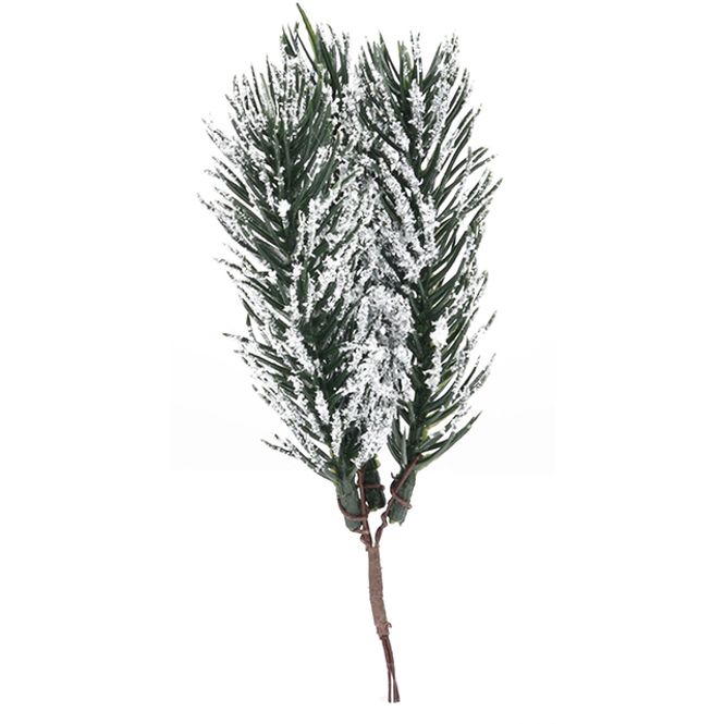 Hovedbilde 3 små Grankvister m/snø L16 cm