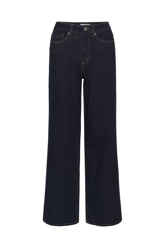 KaMeadow HW Reg fit Jeans Dark Blue Unwashed Denim 