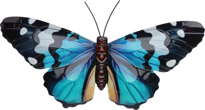 Sommerfugl veggdekor metall 45x28 Ass.