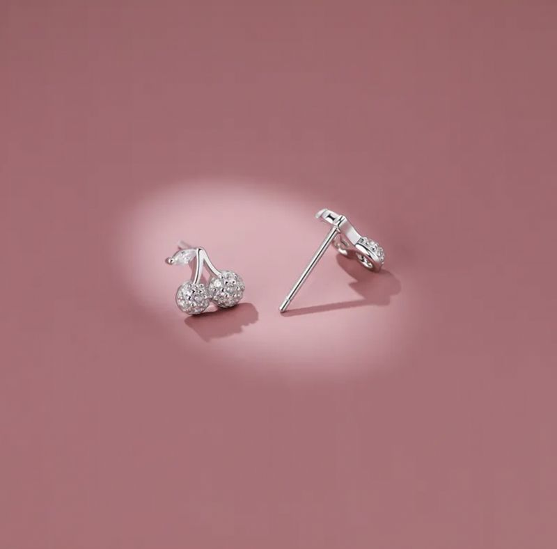 Cherry Earrings 925 Silver