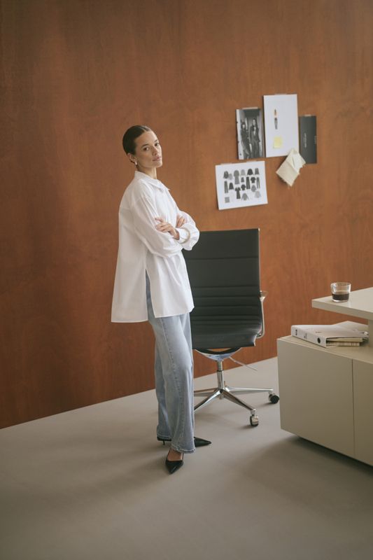 KAmeadow HW Reg Fit Jeans Light Blue Washed Denim