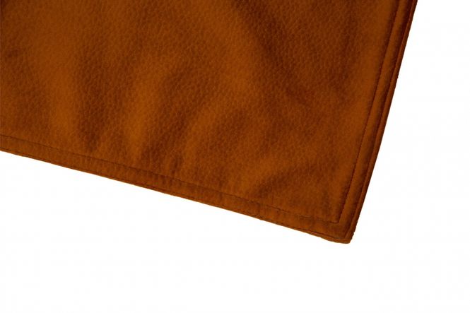 Hovedbilde Brikke Velour Skinnlook 33x48cm Kamel