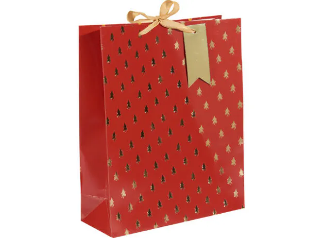 Hovedbilde Gavepose Juletre 32x26x10cm Ass.