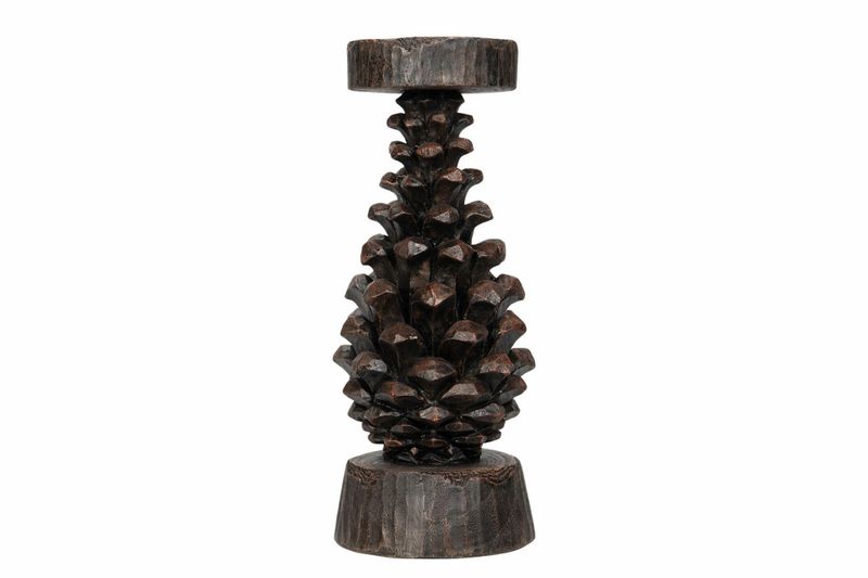 Lysestake kongle brun 28cm