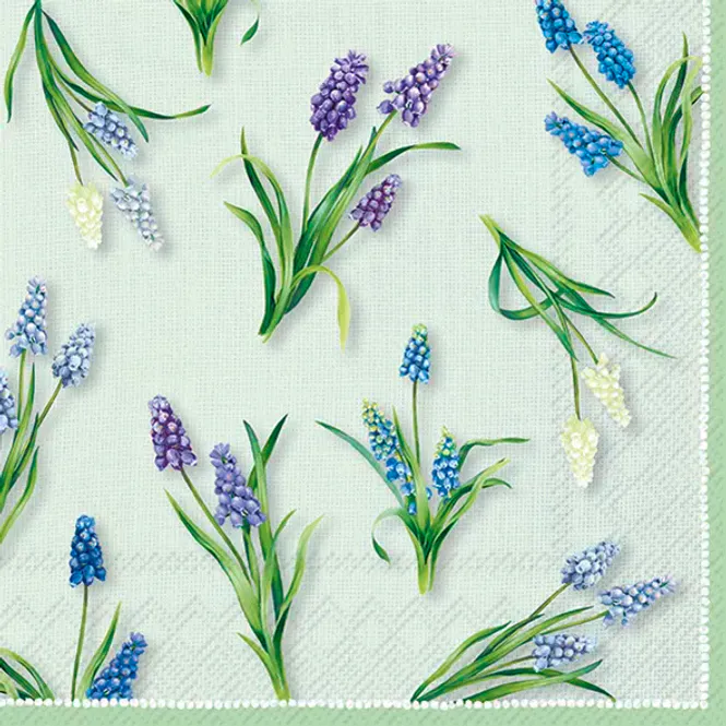 Hovedbilde Servietter Spring Muscari light Green Lunch