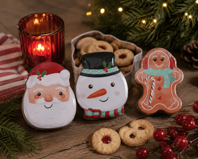 Hovedbilde Metallboks med julemotiv