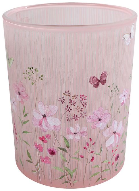 Hovedbilde Telysglass rosa 10x12,5cm