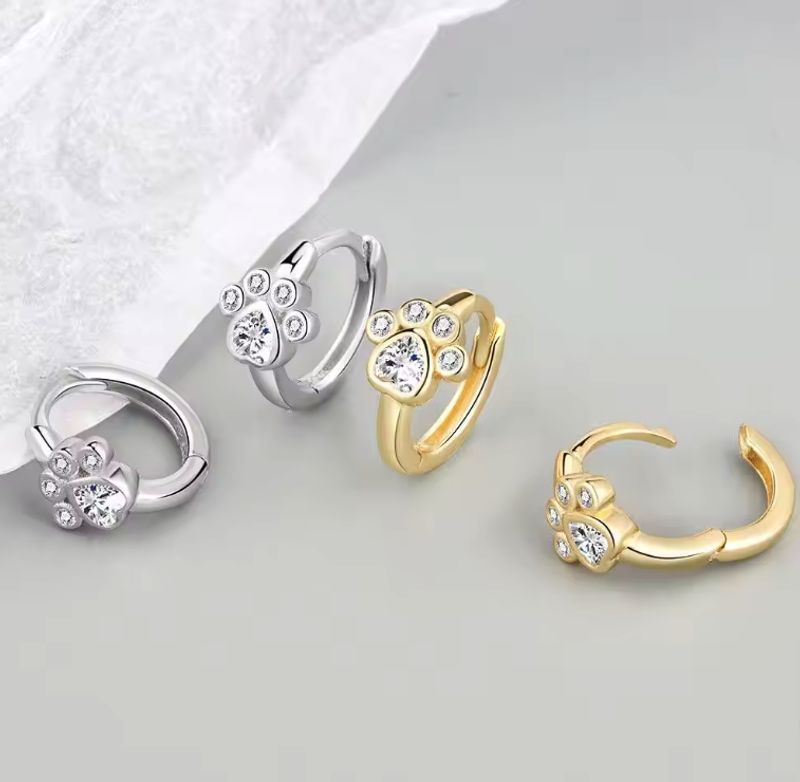 Paw Earring 925 Silver