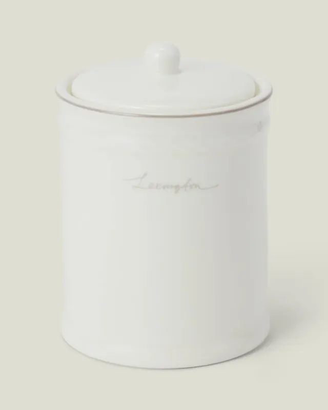 Lexington Porcelain Jar with Lid White/Beige