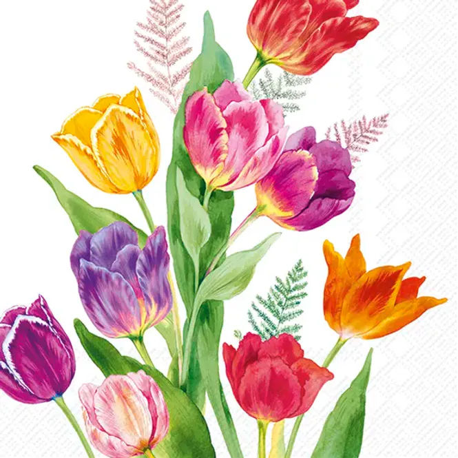 Hovedbilde Servietter Bright Tulips Lunch