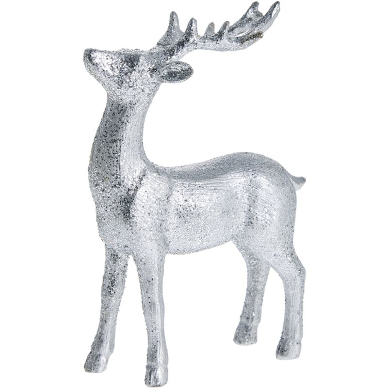Sissia decoration deer 13cm. Silver Stående