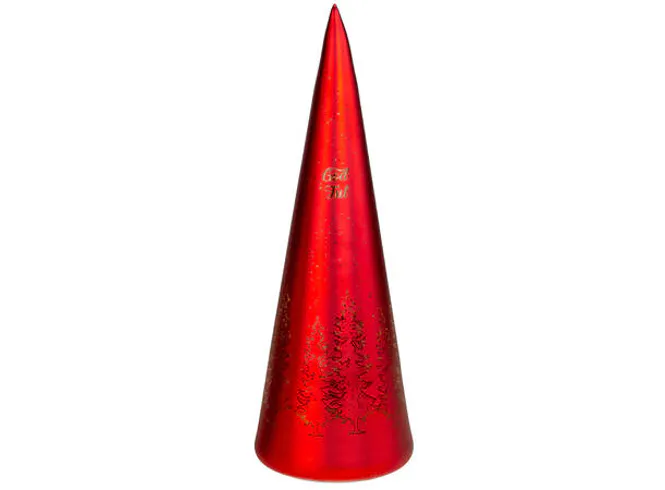 Hovedbilde Lyslykt LED God Jul tre rød kjegle 30cm