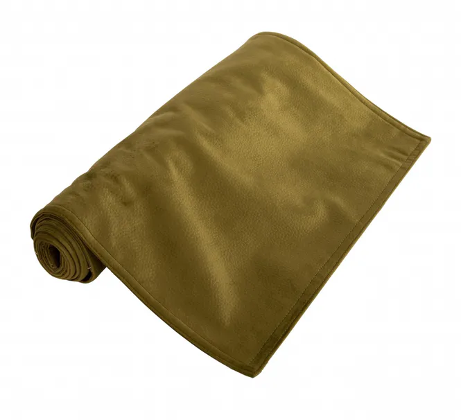 Hovedbilde Løper Velour Skinnlook 40x140cm Oliven