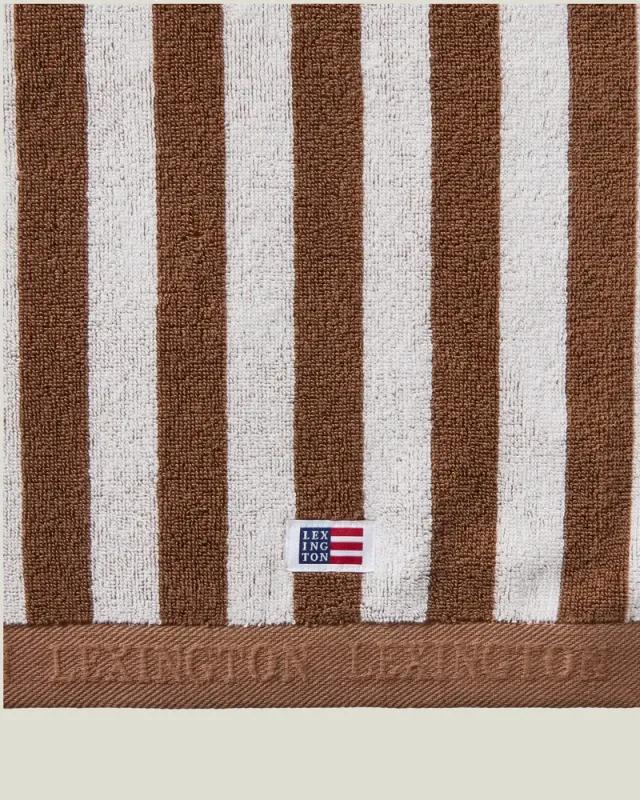 Lexington Striped Terry Towel Fudge/Snow White 30x50