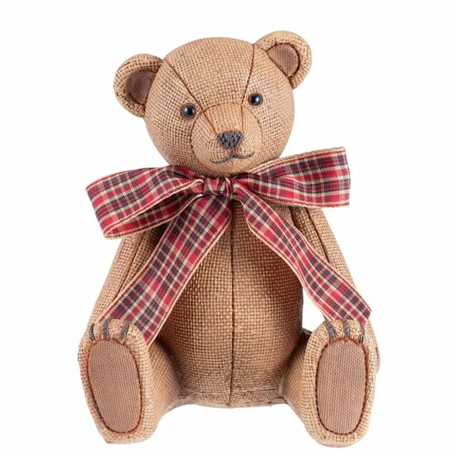 Hovedbilde Teddy bear with bow 13,5 cm brown