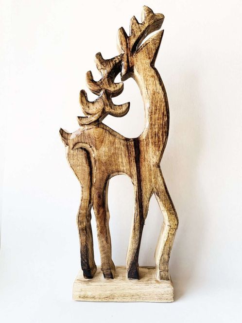 Hovedbilde Hjort emaljert brun h 50 cm