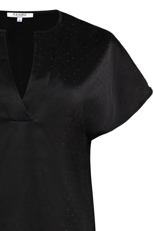 CWReyyan Rhinestone Top Black