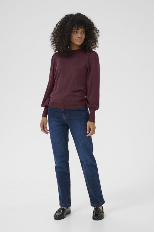 KAlizza Round Neck Knit Pullover Buttons